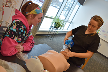 Allied Health students practice CPR